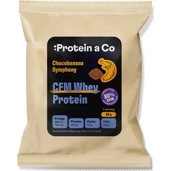 Protein ProteinaCo CFM WHEY PROTEIN 80 - 30 g Vyber si z těchto lahodných příchutí: Chocobanana symphony