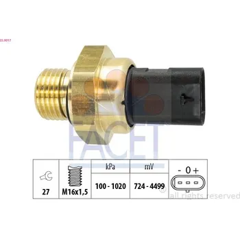 Čidlo automobilu Snímač, tlak oleje FACET 25.0017