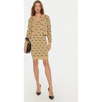 Oblečení a móda Guess Úpletové šaty Sarah W4BK98 Z3JD2 Béžová Slim Fit M