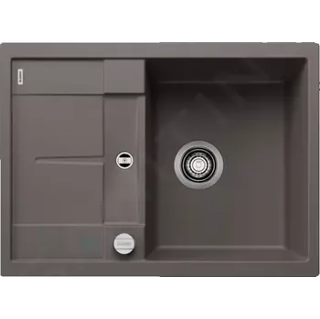Granitový dřez Blanco Metra 45 Silgranitový dřez, 68x50 cm, s ovládáním odtoku, šedá, 527285