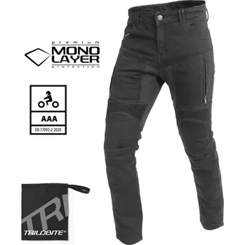 Moto kalhoty Trilobite Parado monolayer AAA slim fit men jeans black vel. 32