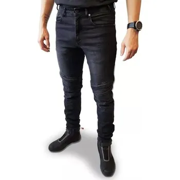 Moto oblečení Jeansy na motorku Ozone Hornet II černé Obvod pasu: W38, Délka nohavice: L34