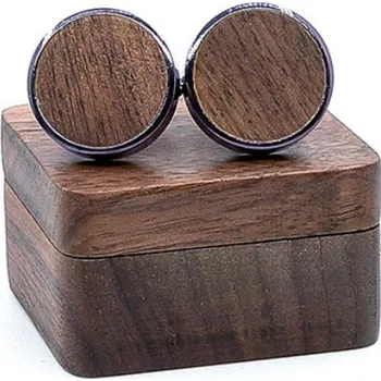 Manžetový knoflíček Gaira® Dřevěné manžetové knoflíčky 709119, Barva tmavě hnědá