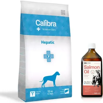 Krmivo pro psa Calibra dog VD Hepatic 12kg + LAB V Lososový olej 500ml