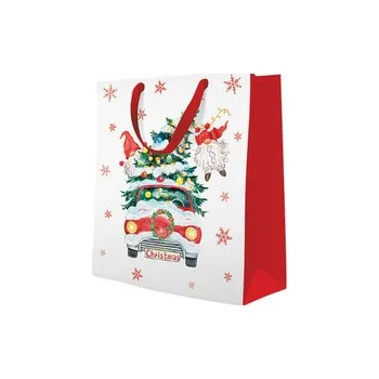 Dárková taška PAW Christmas Gnomes with a tree, velká