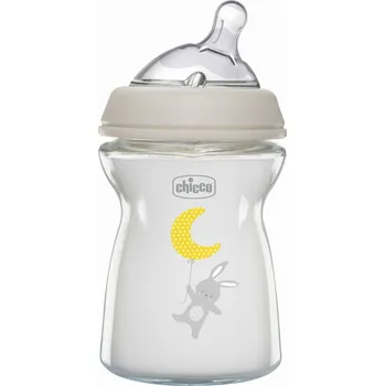 CHICCO Láhev kojenecká antikolik sklo Natural Feeling 250 ml neutral 0m+