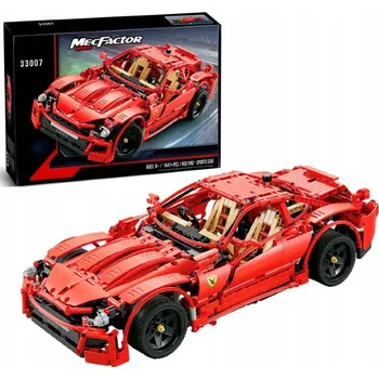 ostatní stavebnice Stavebnice - Závodní auto, červené, 1441 dílků