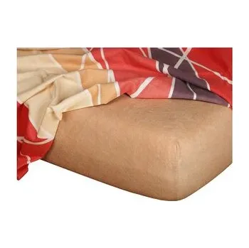 Prostěradlo Dadka Froté prostěradlo světle hnědá 180x200x25 cm