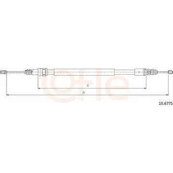 Brzdový systém Tažné lanko, parkovací brzda COFLE 10.6775