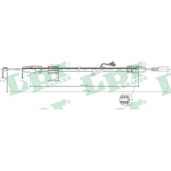 Lanko parkovací brzdy Tažné lanko, parkovací brzda LPR C0423B