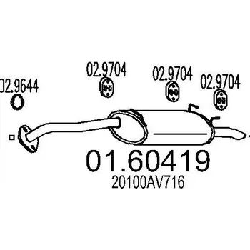 Tlumič výfuku Zadní tlumič výfuku MTS 01.60419