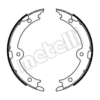 Brzdová čelist Sada brzdových čelistí, parkovací brzda METELLI 53-0449