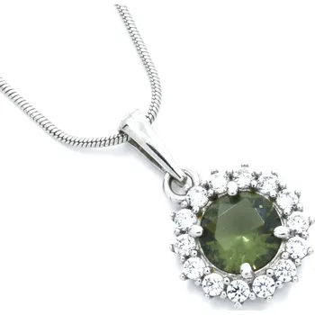 Přívěsek Stříbrný přívěsek s vltavínem Vori