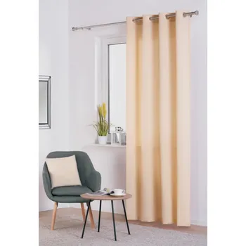 Závěs Dekorační závěs s kroužky OXFORD A. 1x140x250 cm, béžová, (cena za 1 kus) MyBestHome