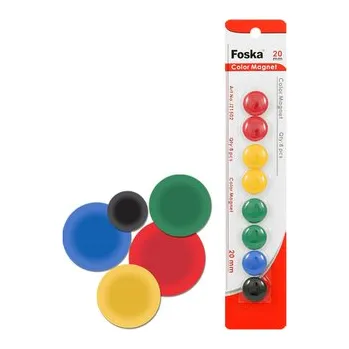 Dekorativní magnet Magnetky - barevné, 20 mm / 8 ks
