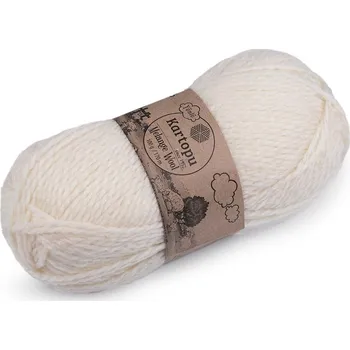 Příze Pletací příze Melange Wool 100 g - 2 (025) krémová světlá