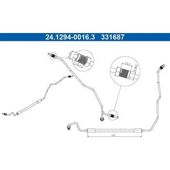 Brzdová hadice Brzdová hadice ATE 24.1294-0016.3