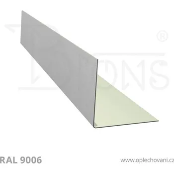 Střešní lemovaní Roh vnější rš 60 mm stříbrná
