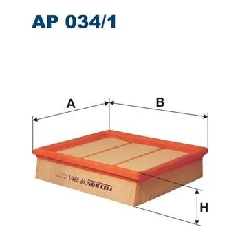 Vzduchový filtr Vzduchový filtr FILTRON AP 034/1