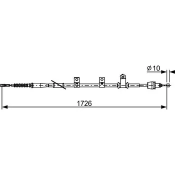 Lanko parkovací brzdy Tažné lanko, parkovací brzda BOSCH 1 987 482 618