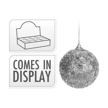 Vánoční dekorace Vánoční koule - PS 80 mm / stříbrná, 1ks