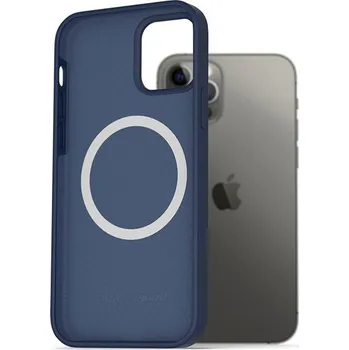 Pouzdro na mobilní telefon AlzaGuard Silicone Case Compatible with Magsafe pro iPhone 12 / 12 Pro modrý