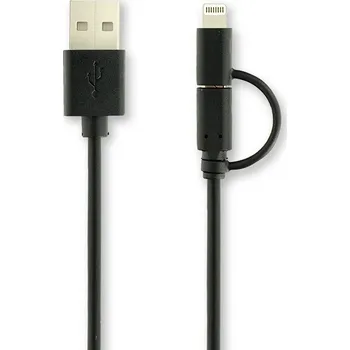 Remax | Nabíjecí a datový USB kabel Apei 2v1 MicroUSB/Lightning