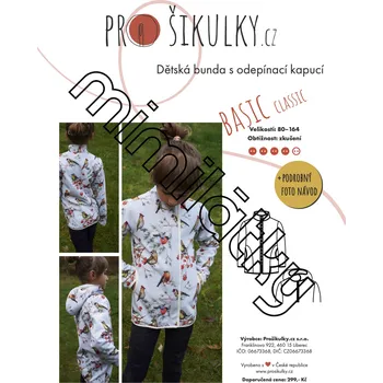 Dívčí bunda Dětská bunda s odepínací kapucí BASIC CLASSIC | 80 - 164 - Česky