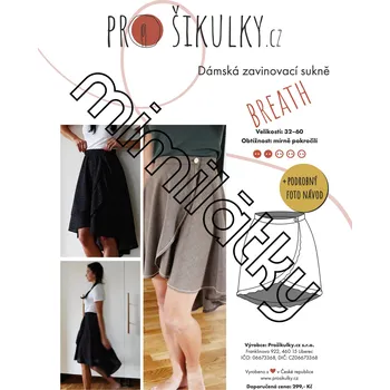 Dámská sukně Dámská zavinovací sukně BREATH | 32-60 - Česky