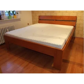 Postel Mivepo ALICE Dřevěná postel z masivu, bez úložného prostoru Smrk Palisandr 80 x 200 cm