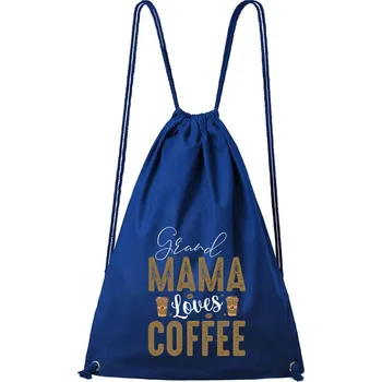 Městský batoh DOBRÝ TRIKO Bavlněný batoh Grand Mama loves COFFEE Barva: Královsky modrá