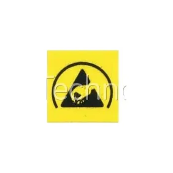 ESD Lepicí štítky - ESD symbol s polokruhem, 12x12mm, 56ks/list - 100105212