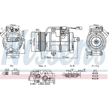Kompresor klimatizace Kompresor, klimatizace NISSENS 891060