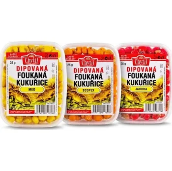 Nástraha DIPOVANÁ FOUKANÁ KUKUŘICE 25G Scopex/konopí