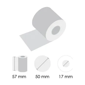 Kotouček do pokladny a tiskárny štítků Kotoučky TERMO KRPAROLLS 57/50/17 (10ks)