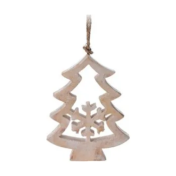 Vánoční ozdoba Vánoční ozdoba - dřevěná, stromeček 10 cm, 1ks