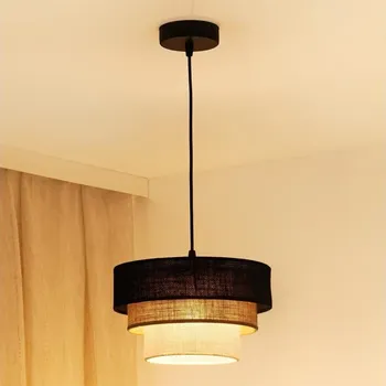 Brilagi - Lustr na lanku ASPEN LUNETA 1xE27/15W/230V pr. 25 černá/béžová/krémová