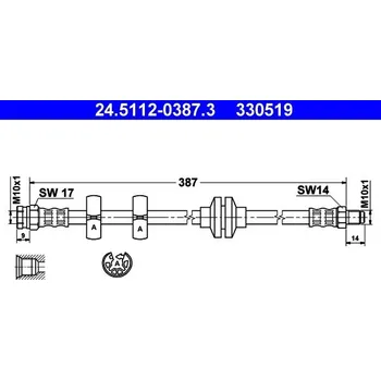 Brzdová hadice Brzdová hadice ATE 24.5112-0387.3