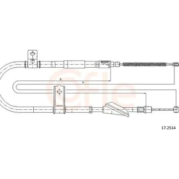 Brzdový systém Tažné lanko, parkovací brzda COFLE 17.2514