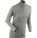 Svetr BJ Lodge Half Zip Light Grey Melange| XL