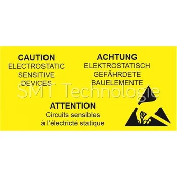 ESD Lepicí štítek - logo ESD, 3 jazyky, 50x25mm, role 1000 štítků, 2 - 100105218
