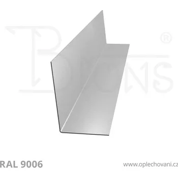 Střešní lemovaní Roh vnitřní rš 33 mm stříbrná