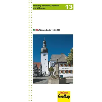 Arnsberg, Meschede, Warstein und Möhnsee Blatt 13, topographische Wanderkarte NRW - Geobasisdaten: Land NRW