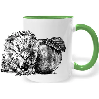 Hrnek - Ježek 2 Barva: Zelená