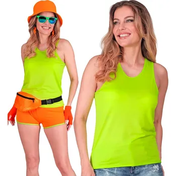 Dámské neonově zelené tílko - XXL