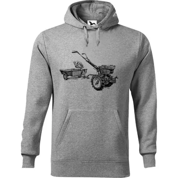 Dámská mikina Mikina - Zahradní malotraktor Barva: Šedá (12), Velikost: 3XL, Střih: Pánské
