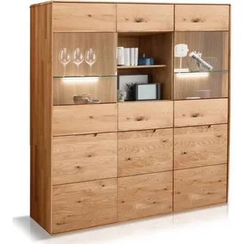 Vinotéka Velká nižší vitrína masiv divoký dub Elizabeth