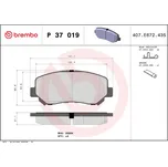 Sada brzdových destiček, kotoučová brzda BREMBO P 37 019
