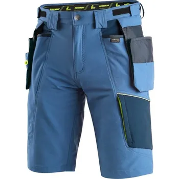 pracovní kraťasy CXS Kraťasy NAOS pánské, modro-modré, HV žluté doplňky, vel. 64