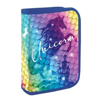 Set školních potřeb Penál prázdný - 1 patrový, Seria 6 - Unicorn